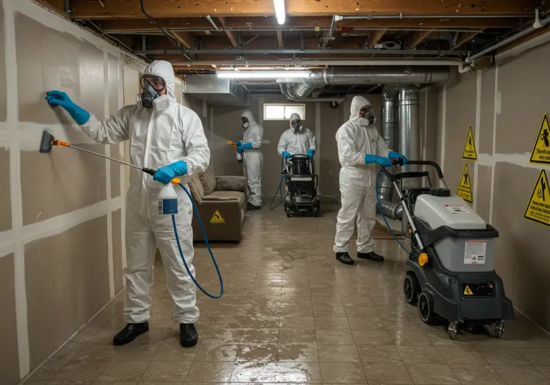 Basement Moisture Removal and Structural Drying process in Salem, IL